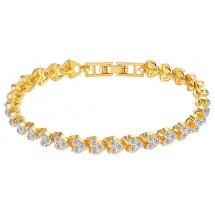 AB 0227 Armband met geslepen kristal
