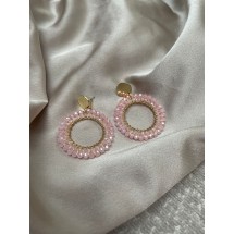 AA 0286 - Oorbellen met Glaskralen - 5x4 cm 