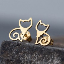 AA 0031 - Oorbellen - Stainless Steel - Kat