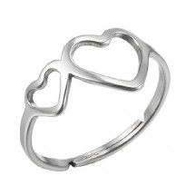 AK 0250 - Ring - Stainless Steel - Verstelbaar - Hart