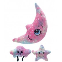 Knuffels Maan, Ster & Wolk – Galaxy Stijl 23 cm (1 stuk, gemengd design)