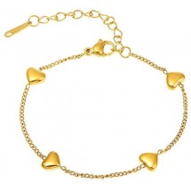 Armband - Stainless Steel - Heart Link 