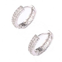 AK 0204 - Oorbellen - Stainless Steel - Zirkonia - 0,4*1,6cm