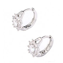 AK 0129 - Oorbellen - Stainless Steel - Zirkonia - 1*1.9cm