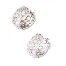 AK 0048 - Oorbellen - Stainless Steel - Zirkonia - 0,8*1.6cm