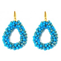 AK 0029 - Faceted Glass Beads - 4,5x3,5cm