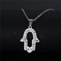 AF 0150 Stainless steel necklace/Crystals