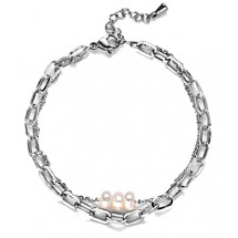 AB 0268 Stainless steel bracelet/ freshwater pearl