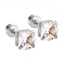 AK 0047 - Oorbellen - Stainless Steel - Rhinestones - 7mm
