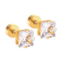 AA 0082  - Oorbellen - Stainless Steel - Rhinestones - 6mm