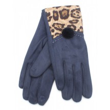 SK 0095 Handshoenen/Leopard met pompon
