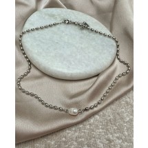 AC 0194 - Ketting -Stainless Steel - Parel