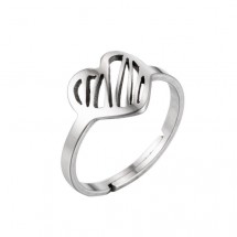 AA 0254 - Ring - Stainless Steel - Verstelbaar - Hart