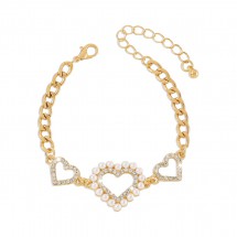 AC 0226 Bracelet Pearls-Crystals
