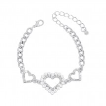 AC 0225 Bracelet Pearls-Crystals