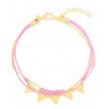 AB 0202 - Armband - Glaskralen - Gold Plated