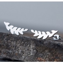 AA 0028 - Oorbellen - Stainless Steel - Veer