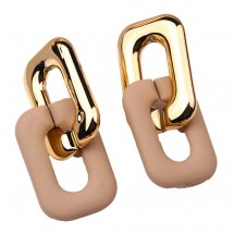 AK 0224 - Oorbellen - 5,5*2,5cm - Coffee