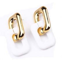 AK 0363 - Oorbellen - 5,5*2,5cm - Wit