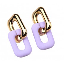 AK 0209 - Oorbellen - 5,5*2,5cm - Lila