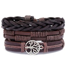 AA 0281 - Lederen armbanden - Tree of life