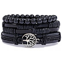 AA 0282 - Lederen armbanden - Tree of life