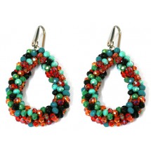 AF 0154 - Faceted Glass Beads - 4,5x3,5cm