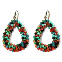 AF 0154 - Faceted Glass Beads - 4,5x3,5cm