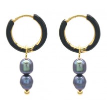 AK 0075 Stainless steel earrings/Freshwater Pearls