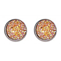 AA 0193 - Oorbellen - Rond - 1,4 cm - Glitter