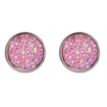 AA 0225 - Oorbellen - Rond - 1,4 cm - Glitter