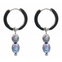 AK 0076 Stainless steel earrings/Freshwater Pearls