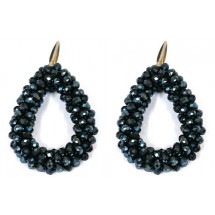 AK 0067 - Faceted Glass Beads - 4,5x3,5cm