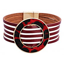 AB 0219 Pu Lederen armband