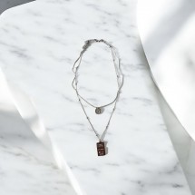 AK 0431 - Ketting - Silver Glow Duo 
