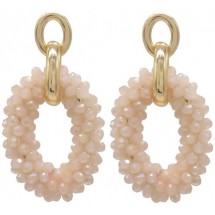 AA 0086 - Oorbellen - Faceted Glass Beads - 5 x 2,5cm
