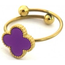 AA 0176 - Ring - Stainless Steel - Verstelbaar - Klaver