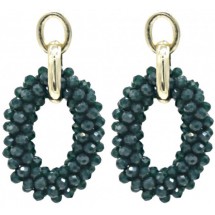 AB 0006 - Oorbellen - Faceted Glass Beads - 5 x 2,5cm