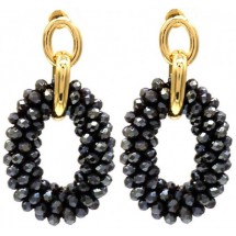 AA 0147 - Oorbellen - Faceted Glass Beads - 5 x 2,5cm