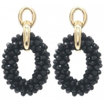 AB 0237 - Oorbellen - Faceted Glass Beads - 5 x 2,5cm