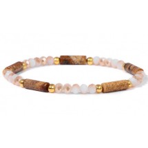 AB 0188 - Armband - Natuursteen - Map Stone