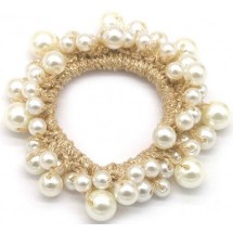 AB 0233 - Haarelastiek - Elastisch - Pearl