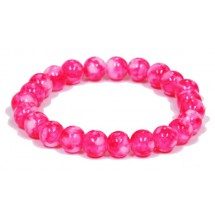 AC 0010 -  Armband - Elastisch - Glaskralen - 8 mm - 18,4 cm