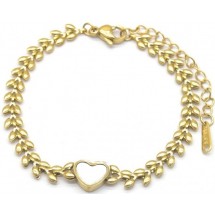 AC 0166 - Armband - Stainless Steel - Heart MOP