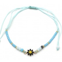 AK 0303 - Armband - TrekkoordSluiting - Flower