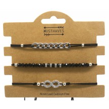 AC 0199 - Kaart met 3 armbanden - Elastisch