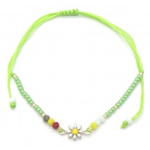 AK 0348 - Armband - TrekkoordSluiting - Flower