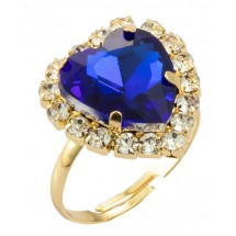 AC 0141 - Ring - Crystals - Heart