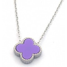 AE 0027 - Ketting - Stainless Steel - Klaver 
