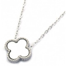 AF 0249 - Ketting - Stainless Steel - Klaver 